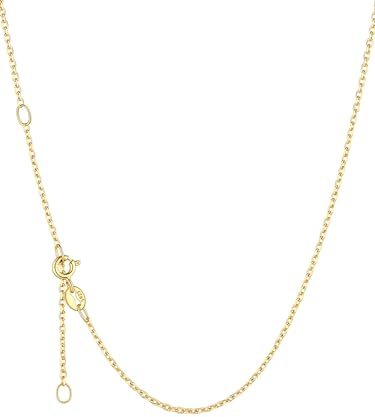 ChicSilver Kette Silber 925 Damen Mädchen, Massiv Ankerkette 1.1mm/1.5mm | Silber/Gold 40/45/50/55/60cm lang Goldkette Silberkette Damen 925 ohne Anhänger Panzerkette Halskette Damen Sterling Silber