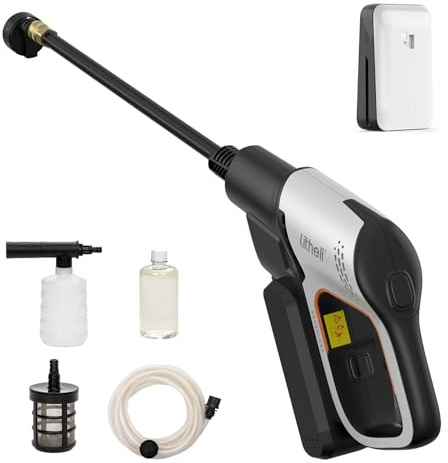Litheli Akku Hochdruckreiniger, mit einem 20000mAH Akku, 42 bar, 5-in-1 Multifunktionale Düse,Mobile Reinigung und Bewässerung für Auto und Garten，High Pressure Cleaner