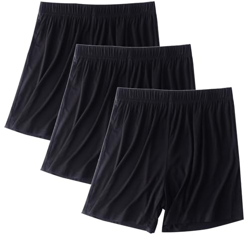 KUIH 3 Pack Sleep Shorts for Women Super Soft Lounge Pyjama Bottoms Solid Color Summer Co Ord Pj Shorts Elastic Waisted Lounge Pants Yoga Bottoms Housewear Nightwear Holiday Essentials