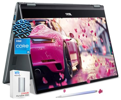 acer Chromebook Spin 514 - Laptop con pantalla táctil 2 en 1 - Intel Core i5-1334U - Pantalla IPS FHD de 14 pulgadas - 8 GB de RAM - SSD de 512 GB - Teclado retroiluminado- Tableta cromada para juegos