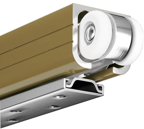 Binario per Porta Scorrevole Kit Binario in Alluminio per Porta Scorrevole a Scomparsa per Anta Singola, Binario per Porta Scorrevole Interna, Guida per Porta Scorrevole(1.8m(70.9in))