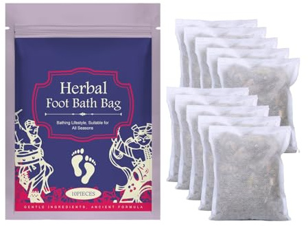 Sacchetti For Pediluvio Alle Erbe - Impacco For Pediluvio All'estratto Di Artemisia, Trattamento Delicato For Sollievo Dall'idratazione, Rilassamento E Affaticamento