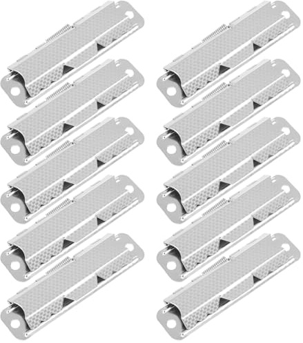 Healvian Lot de 10 Pinces à Dossiers en Alliage de Zinc 85 MM Finition Mate et Brillante Pinces de Classement Robustes pour Factures et Documents de Bureau Organisation Pratique et