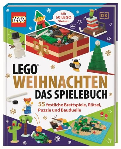 LEGO® Weihnachten Das Spielebuch: 55 festliche Brettspiele, Rätsel, Puzzle und Bauduelle. LEGO® Buch für Kinder ab 6 Jahren – inkl. 60 weihnachtliche LEGO® Steine