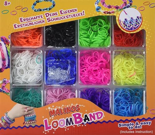 MALINOS 302007 - Loom Bands, 4.200 Stück
