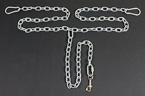 Bushwhacker Chew Proof Truck Bed Dog Tether Chain for SUV and UTV – Heavy-Duty Pet Leash Harness Vehicle Restraint Cable with Tie Down Out for Safe and Secure Pet Transportation