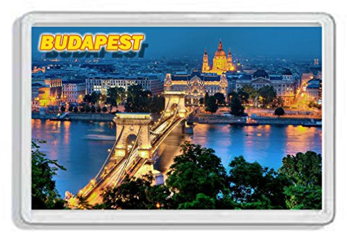 AWS PVC-Magnet Budapest Ungarn Souvenir Donauermagnet Fridge Magnet Kühlschrankmagnet aus Hartplastik mit Bild Stadt Hungary