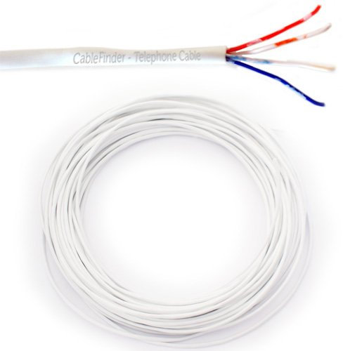 Loops 15m BT Telephone Copper Cable Extension | 2 Pair 4 Core/Way Wire | Multicore Telecom Phone Line Extend Lead Reel | CW1308 Slave Drop