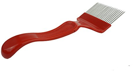 Entdeckelungsgabel - plastik mit 21 geraden Nägeln - Rot