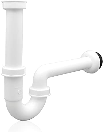 kör4u Röhrengeruchverschluss Siphon Kunststoff 1 1/4 Zoll x 32mm, Gummimanschette, Gumminippel für Abflussrohr 50x32mm