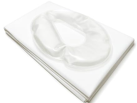Physiofit24 ® Gesichtskissen + 100 Stück Einweg-Nasenschlitztücher (30x21cm) | Gesichts-Gelkissen | Massagekissen | inkl. 1x GRATIS Waschfaserlaken