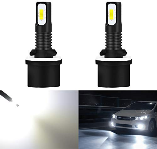 KATUR 880 LED-dimlampor, extremt ljusa, 2 400 lumen, max 75 W, högeffekt LED för dagtidsljus, DRL eller dimljus, Xenonvit (880 vit)