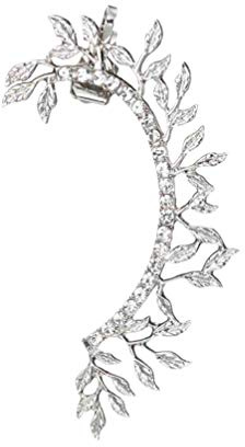 Holibanna Blätter Ohrringe Metall Ohrclips Mit Strass Dangle Design Für Frauen Ohne Piercing Hochzeit Party Schmuck
