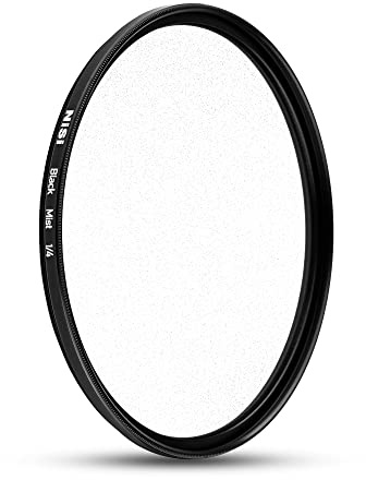 NiSi Black Mist 1/4 Filtre 82mm | Adoucit les images, réduit le contraste, améliore l'humeur et l'atmosphère, effet cinématographique onirique