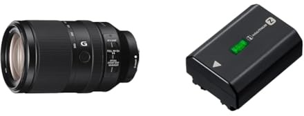 Sony SEL-70300G Teleobiettivo con Zoom 70-300 mm F4.5-5.6, Serie G, Stabilizzatore Ottico & NP-FZ100 (Z-series battery), Batteria originale compatibile con Alpha 1, Alpha 7M4, Alpha 7M3