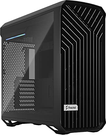 Fractal Design Torrent svart E-ATX härdat glas fönster högluftflöde medeltorn datorfodral