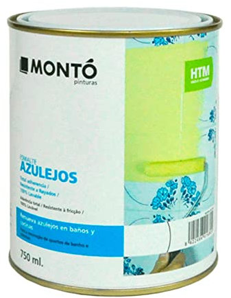 Vernis à ongles en polyuréthane résistant aux solvants, finition brillante, idéal pour la peinture de carrelage dans les salles de bains et les cuisines, HTM émail bleu (750 ml, blanc casé)