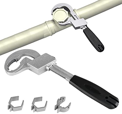 HOMURY Verstellbarer Gabelschlüssel Universal Schraubenschlüssel: Rollgabelschlüssel Verstellbar Rohrzange Werkzeug Einmaulschlüssel mit 3 Kartenkopf Wrench für Die Reparatur Von Wasserleitungen