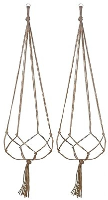 PAITOK Hängepflanzkörbe, Makramee-Pflanzenaufhänger-Set, Hängetöpfe für Pflanzen, Außen- und Innenbereich, Balkon, Dekoration, Deckengarten, 2 Stück, 105 cm x 2 Stück