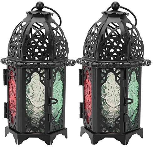 2 Stücke Vintage Schloss Kerzenhalter Schwarz Retro Metall Kerzenhalter Europäischen Stil für Party Urlaub Tischdekoration Wohnkultur