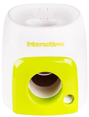 Cyrank Automatic Dog Ball Launcher, Interactive Dog Tennis Ball Throwing Machine Without Tennis Ball for Dogs Enrichment Toy for Indoor Use