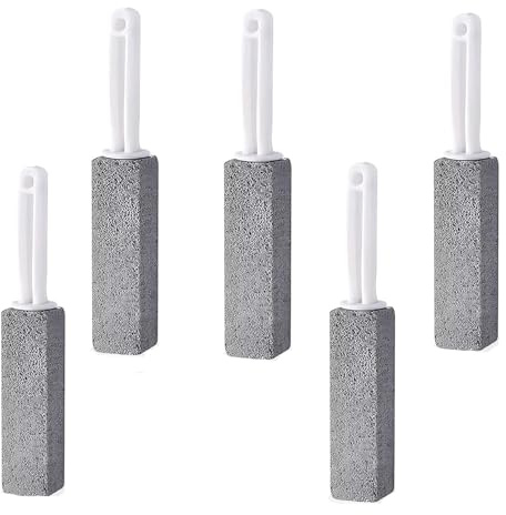 Bimsstein Reinigungsstein, 5 Stück Cleaning Block WC, Bimsstein Reiniger Bürsten Flecken, Mit Griff, Putzstein für Fußpflege Toilette Küche Dusche Bad Pnool Waschbecke