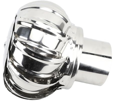 Comignolo Rotante in Acciaio Inox, Antipolvere e Antipioggia per la Ventilazione del Tetto Domestico (11 cm/4,3 pollici)