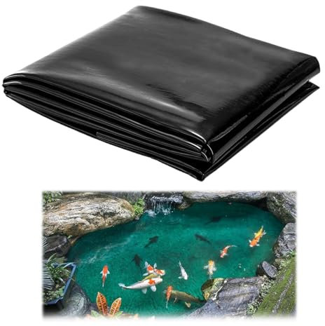 ZHYUAN Flexible Teichfolie 2M X 2M,große Fischteichfolie,Gartenteich Teichplane,Dichtungsfolie Teichmembran,Wassergarten Fisch Teichmembran,für Fischteiche,Brunnen,Wassergarten und Wasserfall