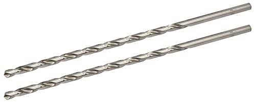 NACX 6mm x 200mm Extra Long High Speed Steel Twist Drill Bits, Straight Shank Drill Bits for Wood Plastic Aluminum, 2Pcs
