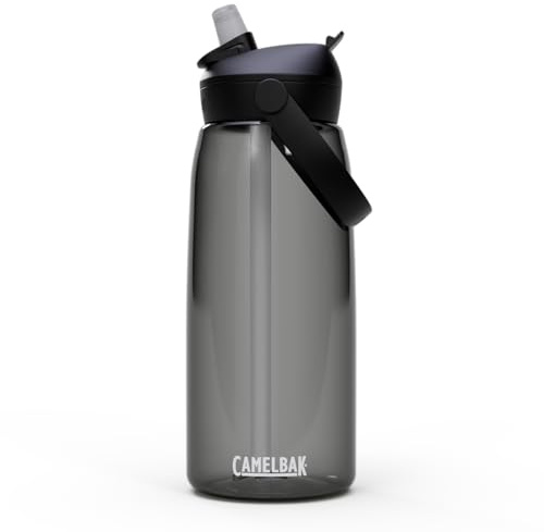 CAMELBAK THRIVE FLIP STRAW 32OZ Sportflasche – On-the-go Flow Ventil – Staubschutz – Schwenkgriff – ideal für Wanderungen – Charcoal, Größe: OS