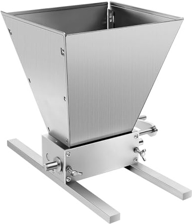 Moulin à céréales manuel/électrique - Hachoir pour céréales - Réglable - Moulin à malt - Broyeur à grains - Moulin manuel - Avec 2 rouleaux - Presse-céréales (type I)