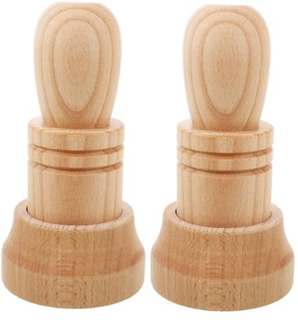 UPKOCH Wooden Newspaper Pot Maker Set, 2pcs Paper Planter Mold for Seedling Starter Pots, DIY Biodegradable Flowerpots Tool for Garden Nursery and Plant Germination