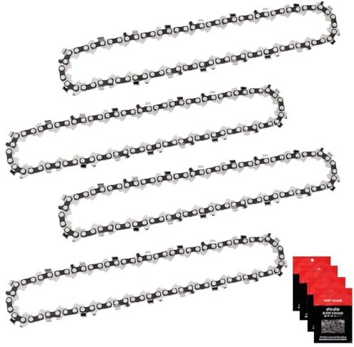 Eyoloty 4 pièces Chaîne de tronçonneuse 30 cm 1/4 pas 1,1 mm 64 maillons Chaîne pour tronçonneuses compatibles avec les tronçonneuses Stihl 3670 000 0064 MSA 160 ms, MSA 60, MSA 70, MSA 120, MSA 140