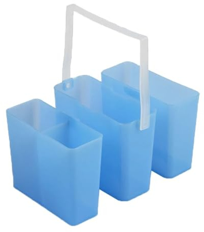 GIYXHU Brush Cleaning Bucket Paint Brush Painting Washer Pen Washing Bucket Rack Holder Tool Multi-functional Artist(Blue)