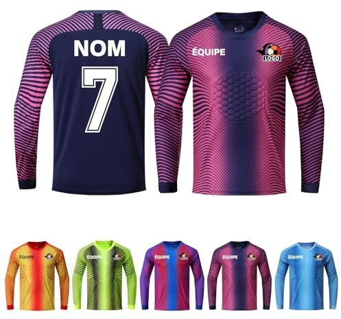 LAIFU Maillots de Gardien de Football Personnalisés pour Adultes Jeunes et Enfants Cadeau pour Les Fans de Football