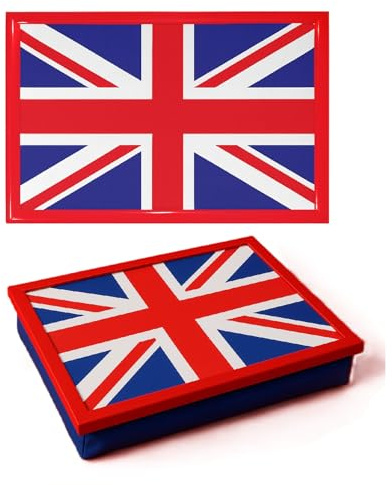 Union Jack Lap Tray with Bean Bag Cushion Padded Design Dinner Serving Laptop Holder Breakfast in Bed Serving Laptray Dinner Lunch Caravan Camping Camping Camper Van Motivational Learning