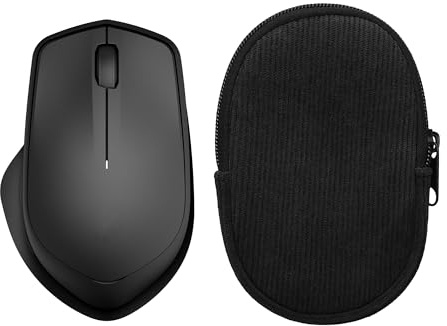 kwmobile Mouse Case for HP 280M Silent/Logitech M705 Carry Case - Protective Carry Pouch for Bluetooth Mouse - Soft Neoprene Protection - Black