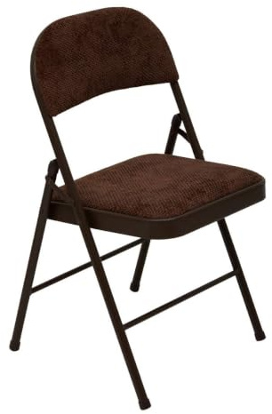 5five - chaise pliante avec assise renforcée velours flexy+ marron