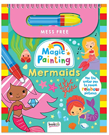 Mermaids Magic Painting Book | Water Colouring Books for Children | Travel Toys for Toddlers | Mess Free Colouring | Mermaid Activity Book Ages 3+