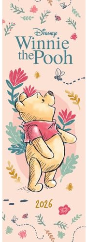 2026 CALENDAR DISNEY WINNIE THE POOH SKETCHBOOK MONTH TO VIEW SLIM WALL CALENDAR OFFICIAL PRODUCT