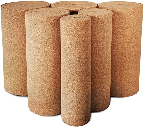 Floordirekt Rouleau de liège 100 x 600 cm, 5 mm, sous-couche d'isolation naturelle acoustique et thermique, utilisation polyvalente