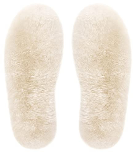 Solette in pelle di pecora, Solette di Lana premium invernali calde, solette in lana di pecora per uomo donna per scarpe da lavoro stivali scarpe in gomma scarpe sportive (45 EU 29cm)