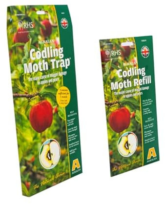 Agralan RHS Approved Natural Pheromone Lure Traps & Refills | Codling Moth | Plum Moth | Box Tree Moth | Chafer Beetle | Raspberry Beetle Control (Codling Moth Trap & Refill)