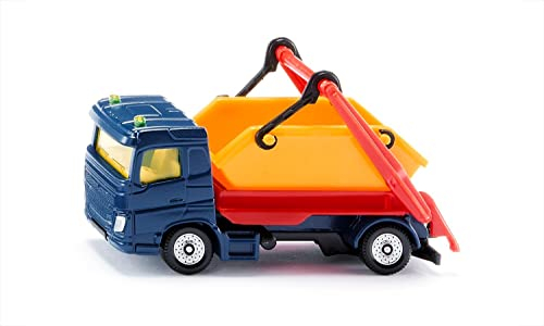 siku 1298, LKW mit Absetzmulde, Spielzeug-LKW, Multicolor mit Metallic-Lackierung in Sequin Blue, Bewegliche Kran-Arme, Mulde mit Absetzeinrichtung, Anhängerkupplung