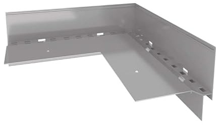 Renoplast® Aluminium Ecke 90° für Traufprofil W60 Grau | Fertigstellung von Terrassen und Balkonen | Belüftete Böden Erhöht | Wasser ablaufsysteme Winkelprofil | Korrosionsschutz Balkonprofile