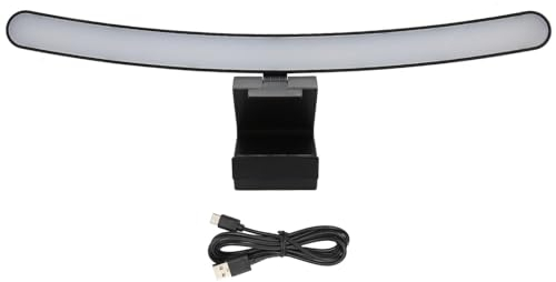 Barra Luminosa Per Monitor Curvo, Lampada da Scrivania Per Computer a LED a 3 Temperature di Colore Lampada Per Monitor con Controllo Tattile Lampada Per Computer di Tipo C Clip sulla Luce della