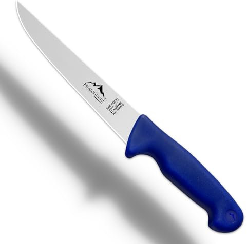 HESTENBERG Solingen Germany Stechmesser in Blau, geeignet als Metzgermesser, Schlachtmesser & Fleischmesser (7)