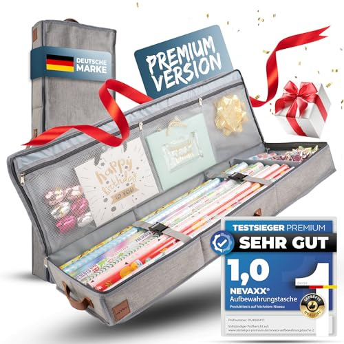 neVaxx- Premium Geschenkpapier Aufbewahrung Organizer aus 600D Oxford Gewebe