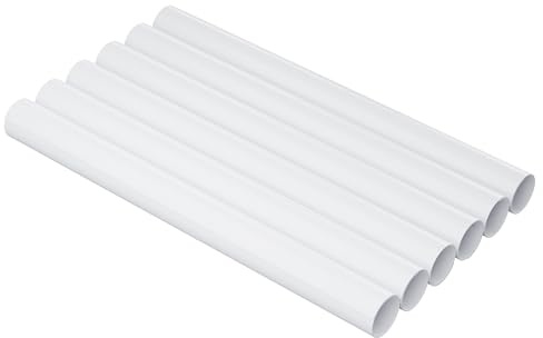 FUX 10 stycken värmerör, rörbeklädnad, för rördiameter 15–18 mm, längd: 200 mm, rörbeklädnad för värmerör, rörskydd, radiator, rörisolering, vit (18,5 x 0,5 x 200)