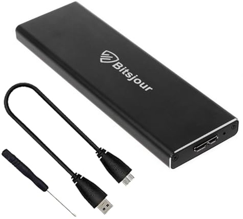 Bitsjour SSD M2 Gehäuse für Apple MacBook Air 2010 2011, USB 3.0 Externes Gehäuse für 6+12 Pin Festplatten A1370 EMC 2393/2471, A1369 EMC 2392/2469